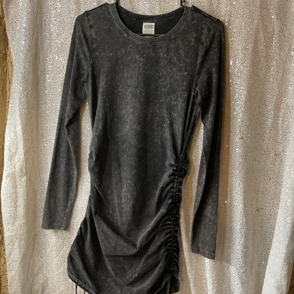 PINK Victoria's Secret Gray Acid Wash Tee